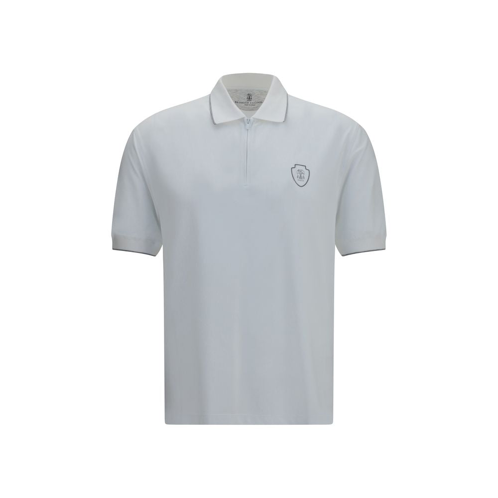 Brunello Cucinelli White Polyamide Polo Shirt