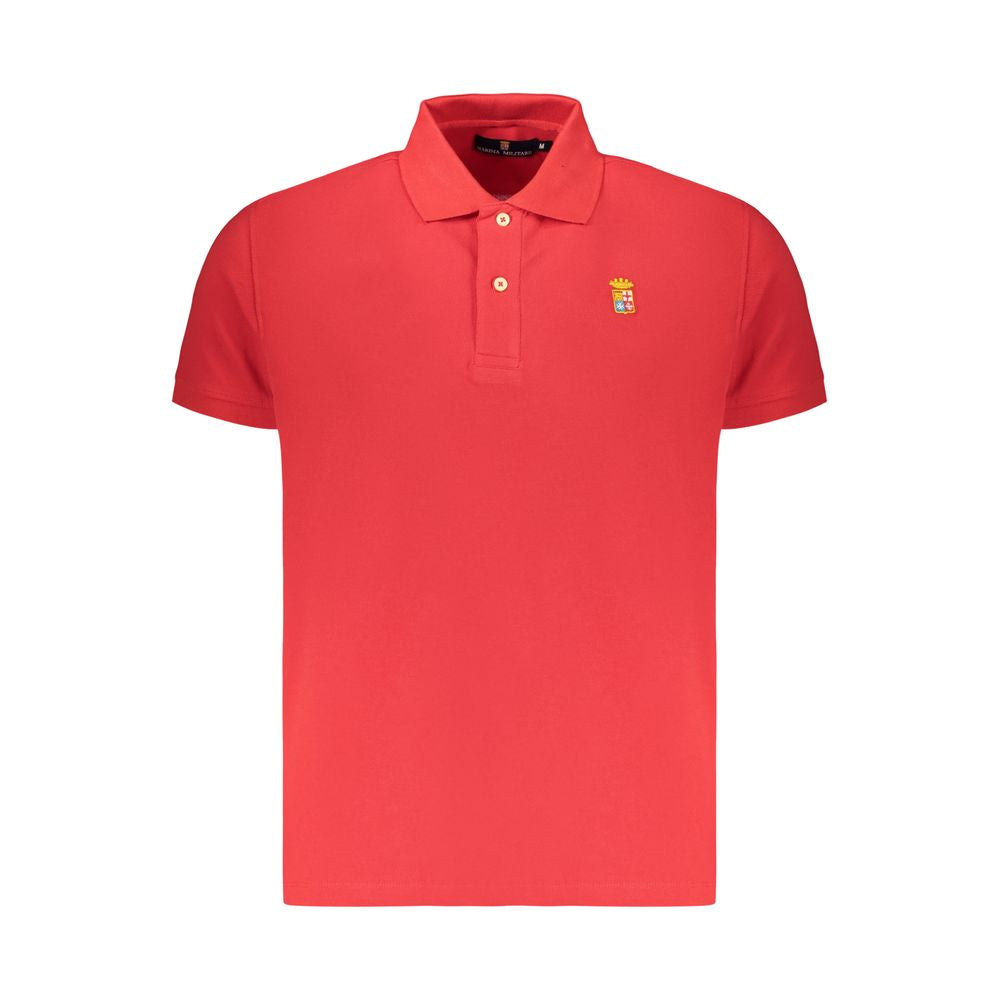 Marina Militare Rosso Cotton Men's Polo