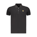 Marina Militare Black Cotton Mens Polo