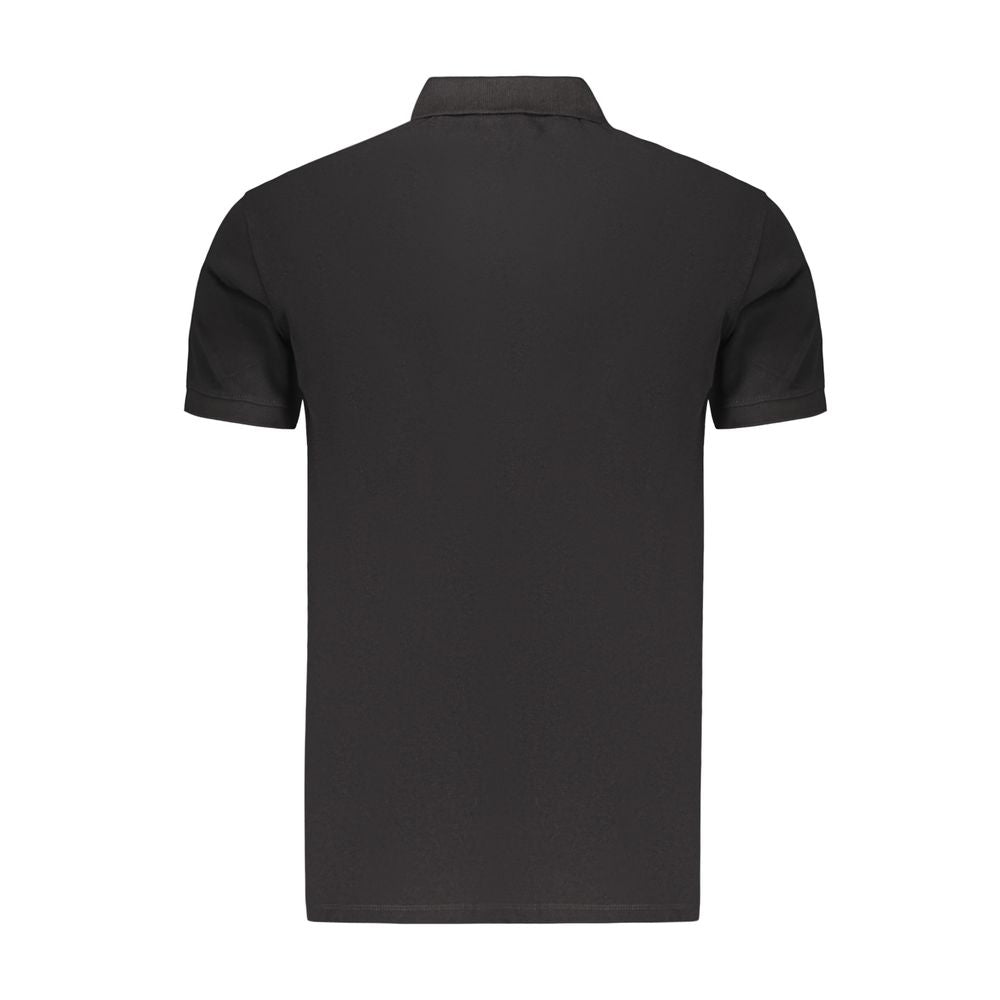 Marina Militare Black Cotton Mens Polo