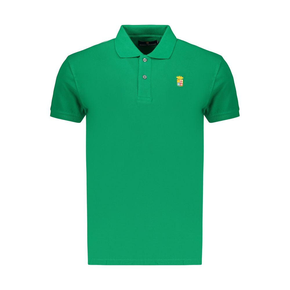 Marina Militare Green Cotton Men's Polo Shirt