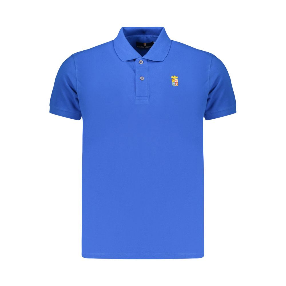 Marina Militare Blue Cotton Men Polo