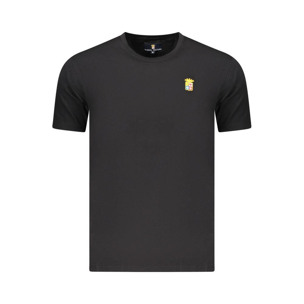 Marina Militare Black Cotton Men's T-Shirt