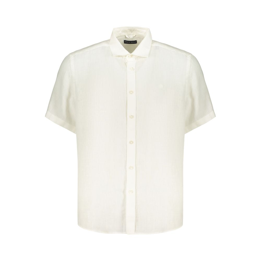 North Sails White Linen Men's Shirt