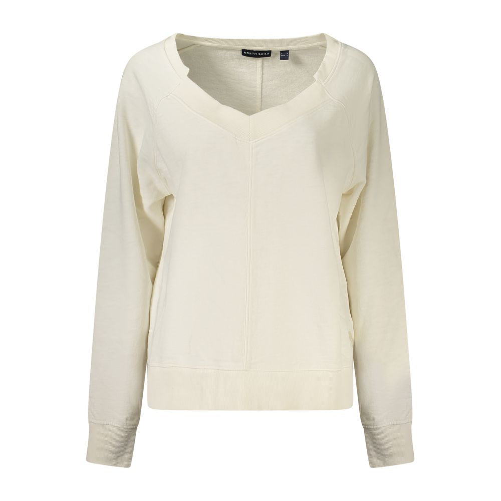 North Sails White Cotton Women's Sweatshirt North Sails