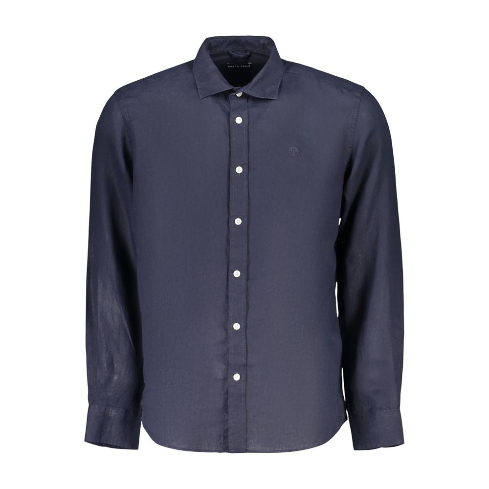 North Sails Blue Linen Men's Shirt