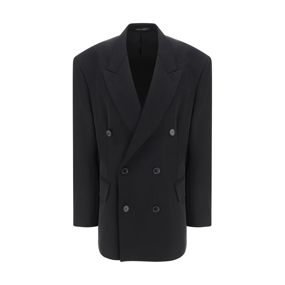 Balenciaga Black Wool Oves Aries Blazer