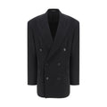 Balenciaga Black Wool Oves Aries Blazer