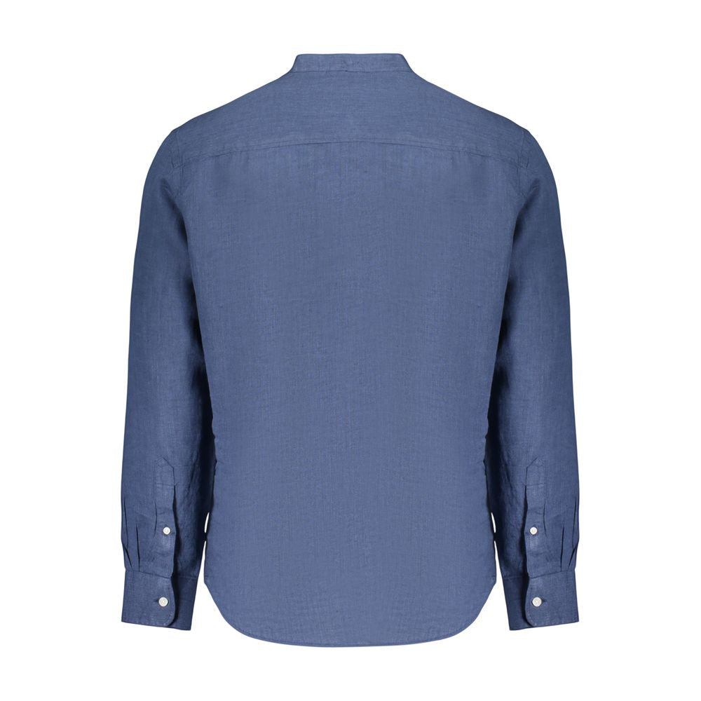 North Sails Blue Linen Mens Shirt