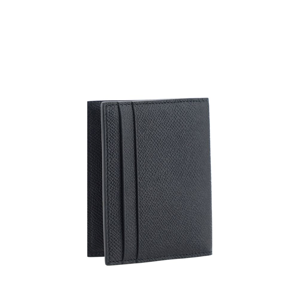 Ferragamo Black Calf Leather Bos Taurus Wallet