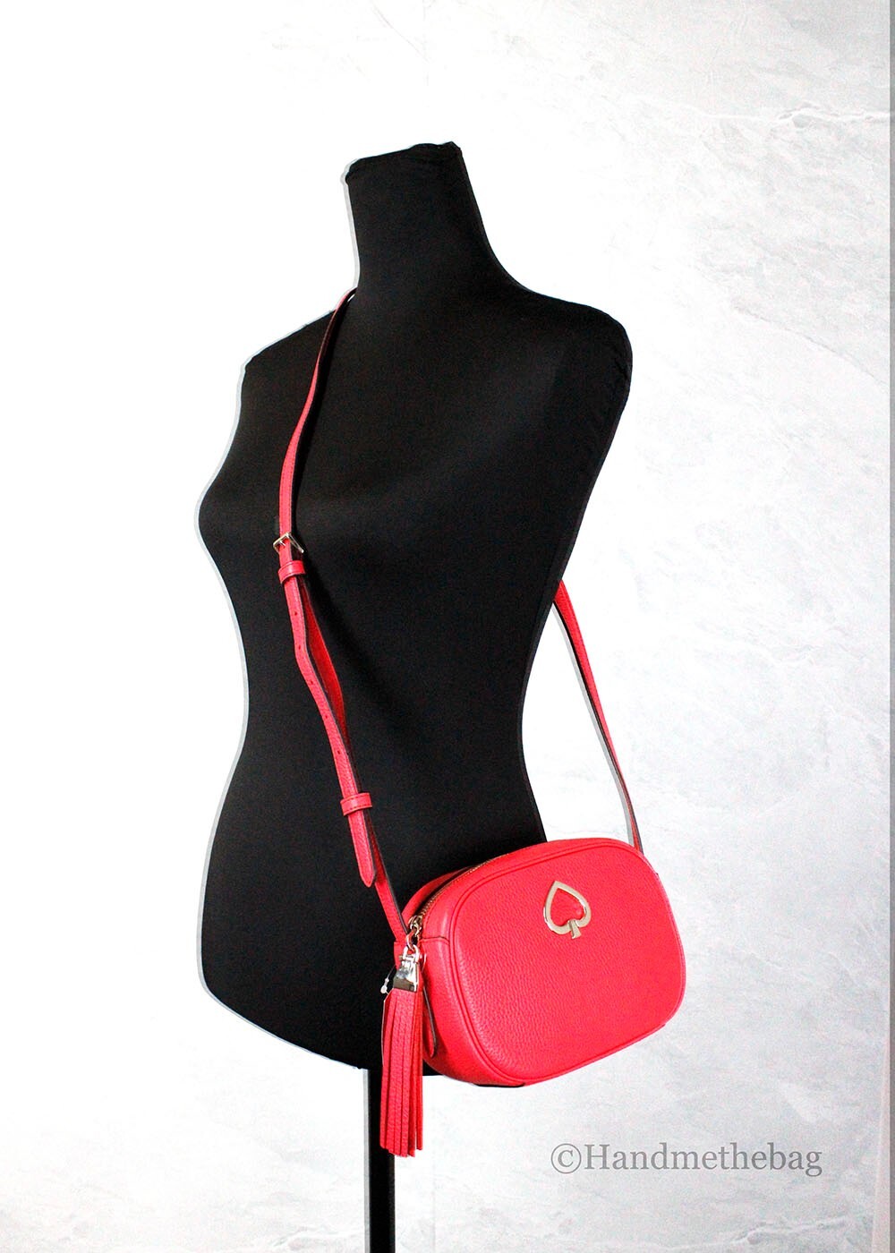 Kate Spade New York Women'S Kourtney Pebbled Leather Zip Around Camera Crossbody Bag (Stoplight)