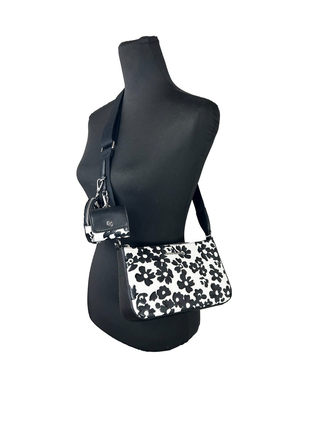 Michael Kors Floral Crossbody Tech Attachment Bag Purse