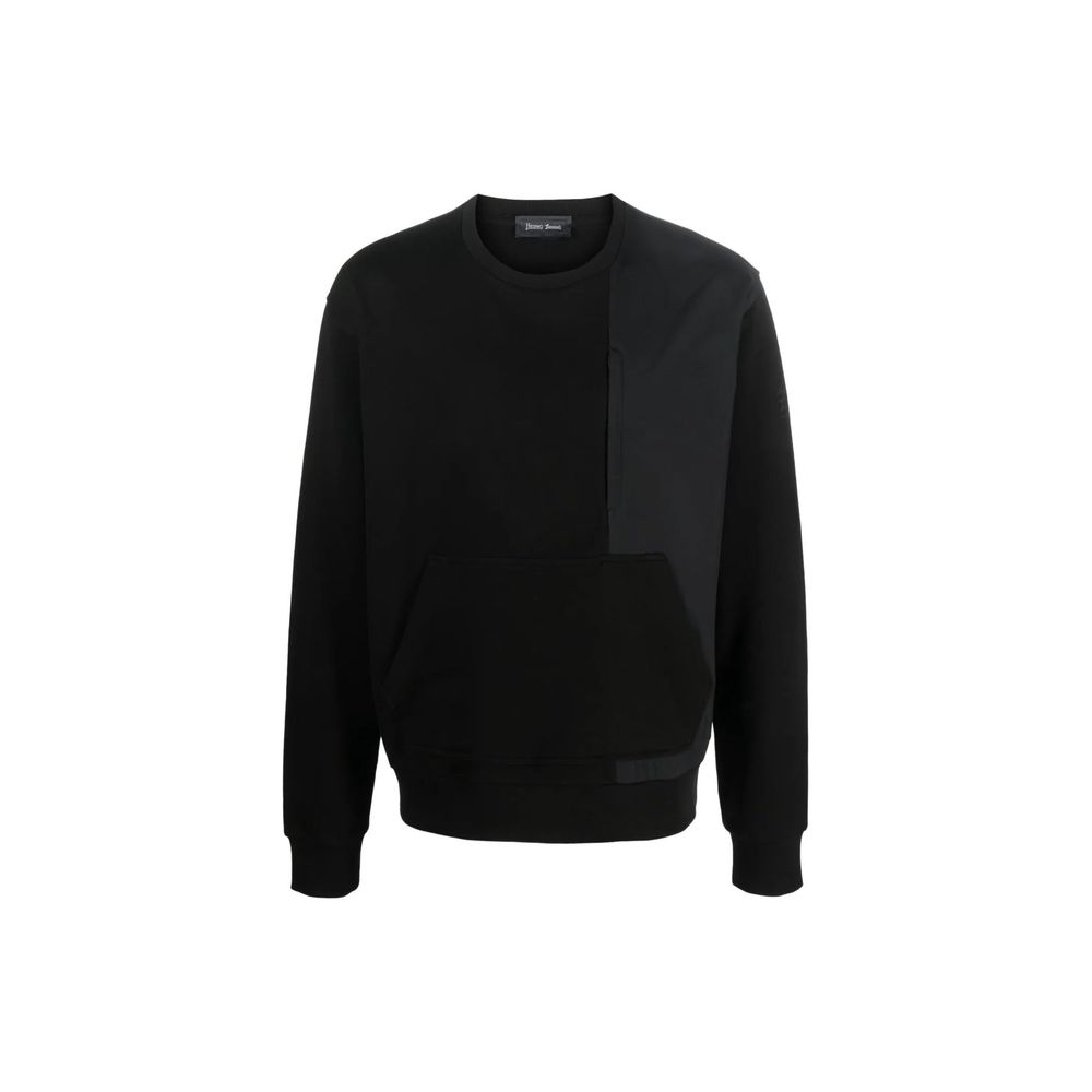 Herno Black Cotton Sweatshirt