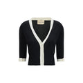 Valentino Garavani Black Cotton Cardigan Valentino Garavani