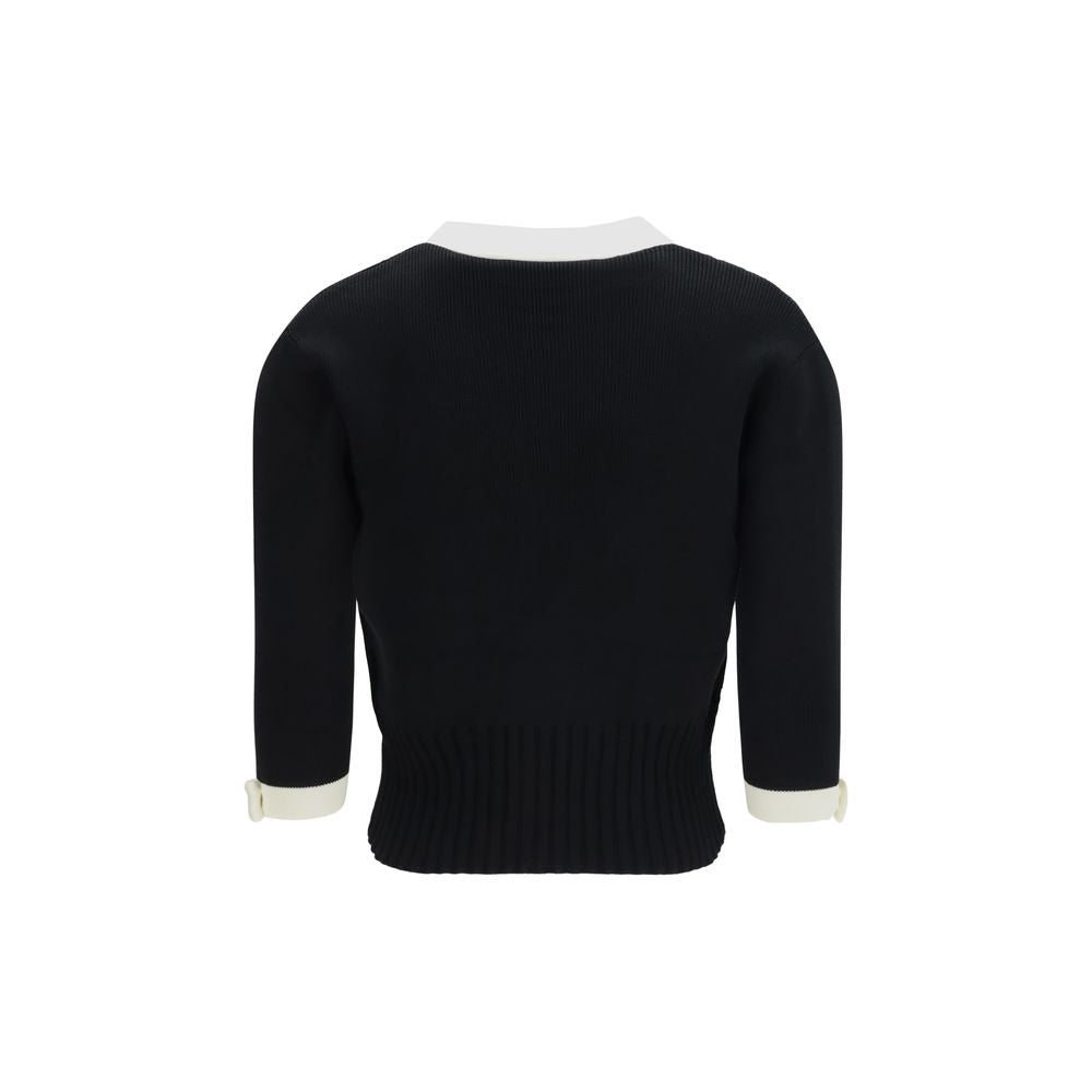 Valentino Garavani Black Cotton Cardigan