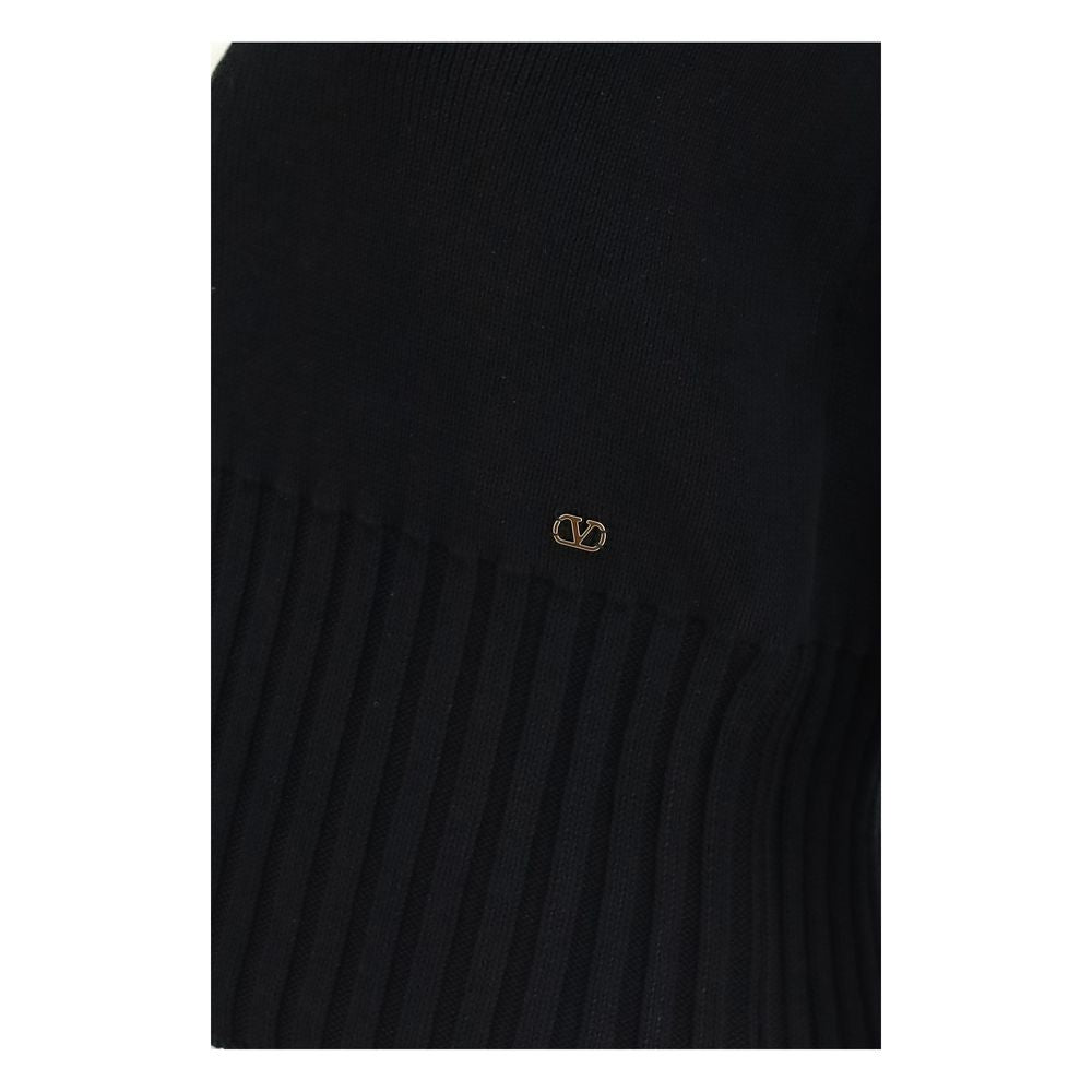 Valentino Garavani Black Cotton Cardigan