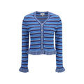 Ganni Blue Cotton Cardigan