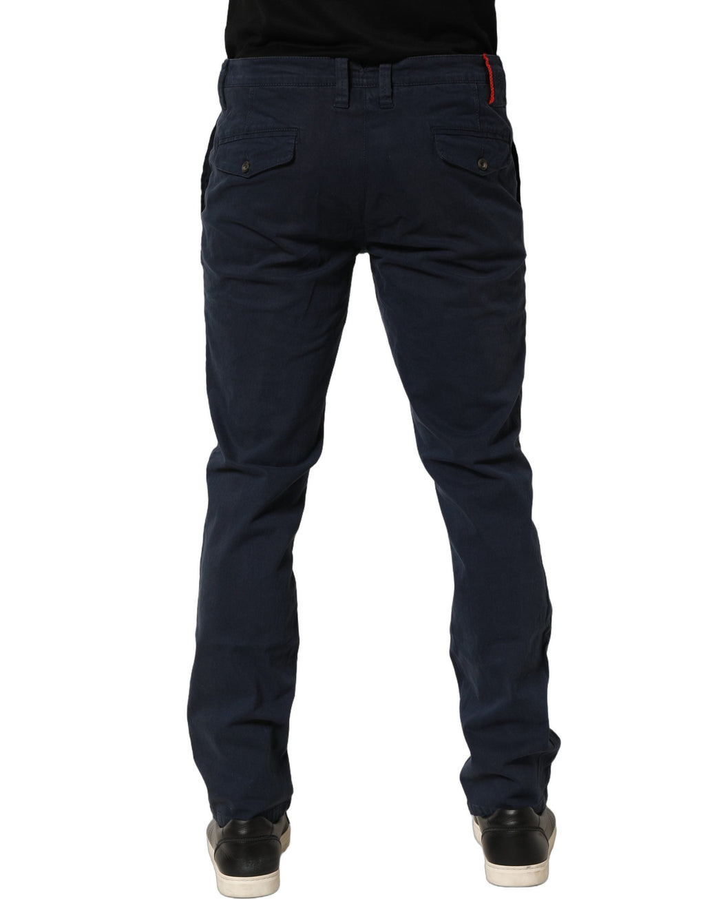 Domenico Tagliente Navy Blue Skinny Chino Mid Waist Men Pants