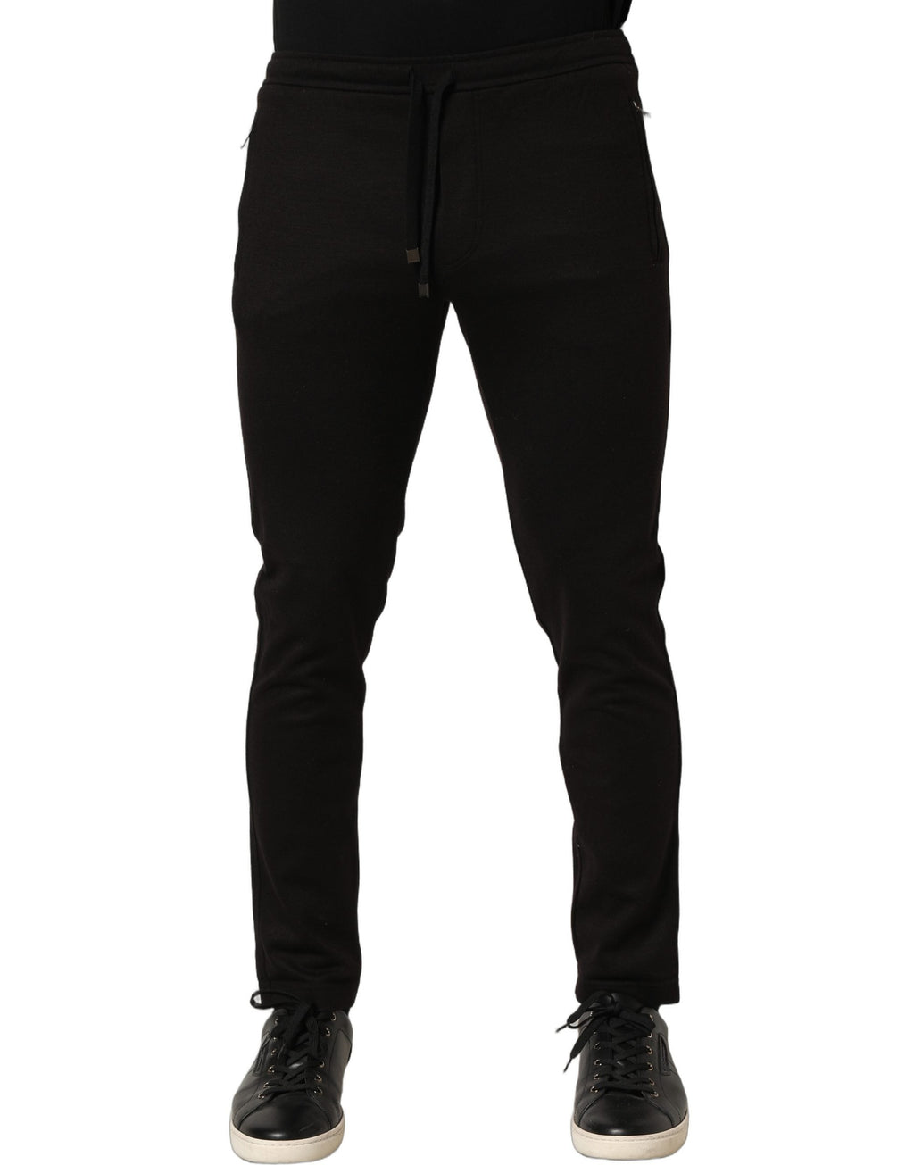 Dolce & Gabbana Black Wool Jogger Men Sweatpants Trouser Pants