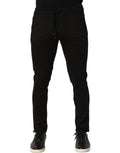 Dolce & Gabbana Black Wool Jogger Men Sweatpants Trouser Pants