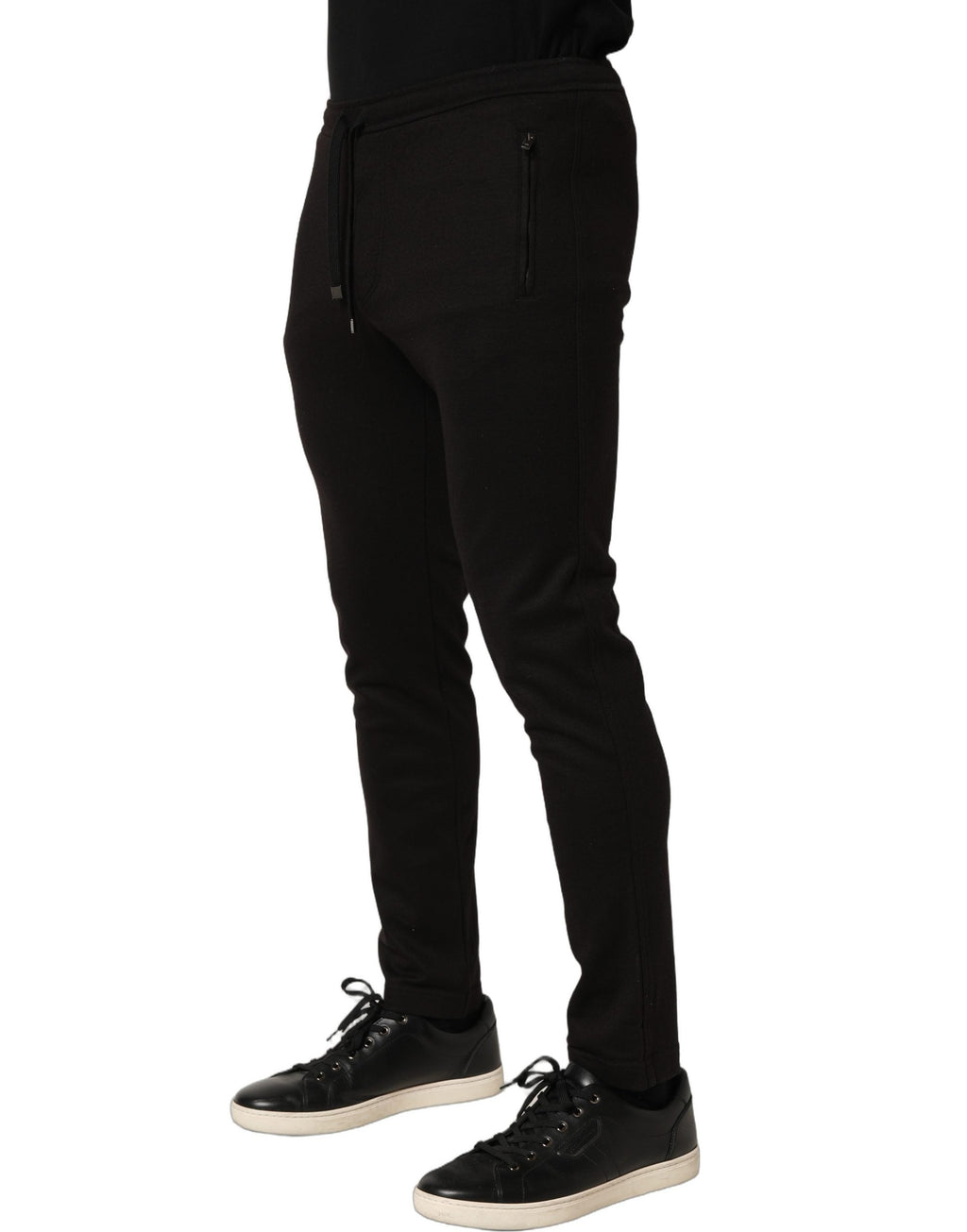 Dolce & Gabbana Black Wool Jogger Men Sweatpants Trouser Pants