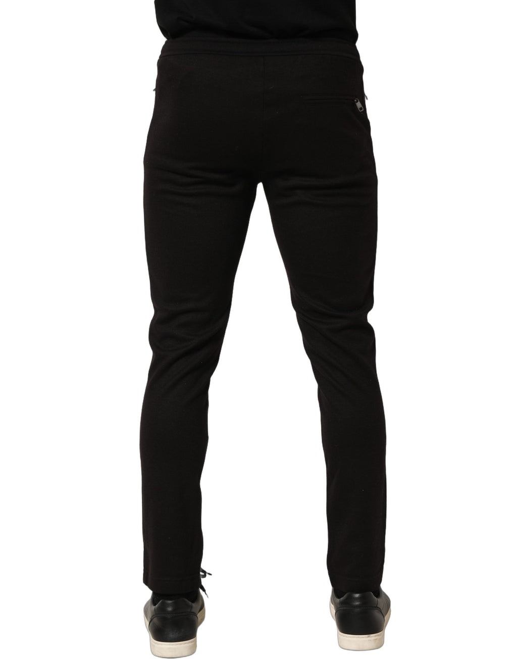 Dolce & Gabbana Black Wool Jogger Men Sweatpants Trouser Pants