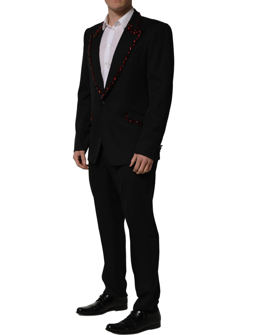 Dolce & Gabbana Black Crystal Embellished 2 Piece Suit