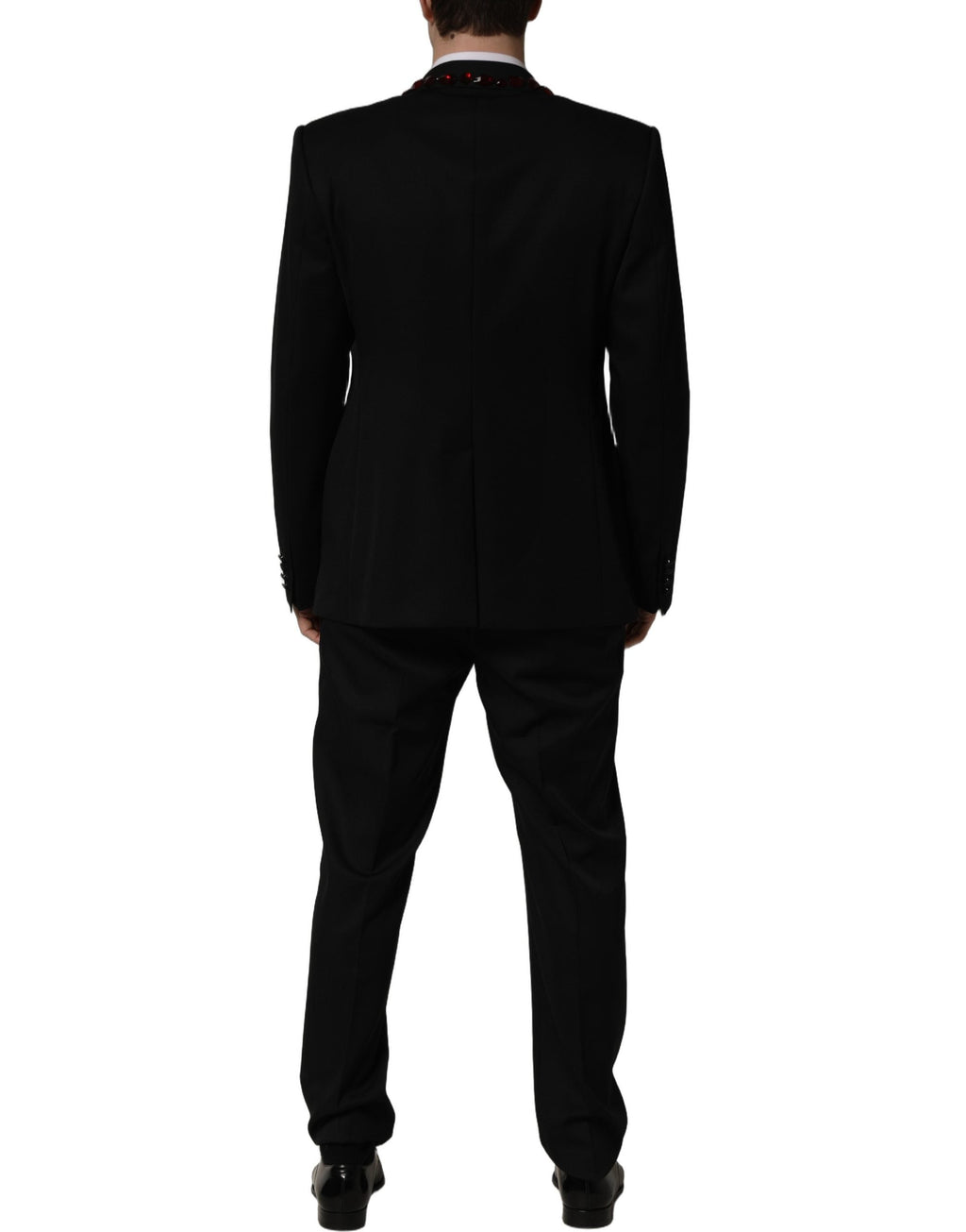 Dolce & Gabbana Black Crystal Embellished 2 Piece Suit