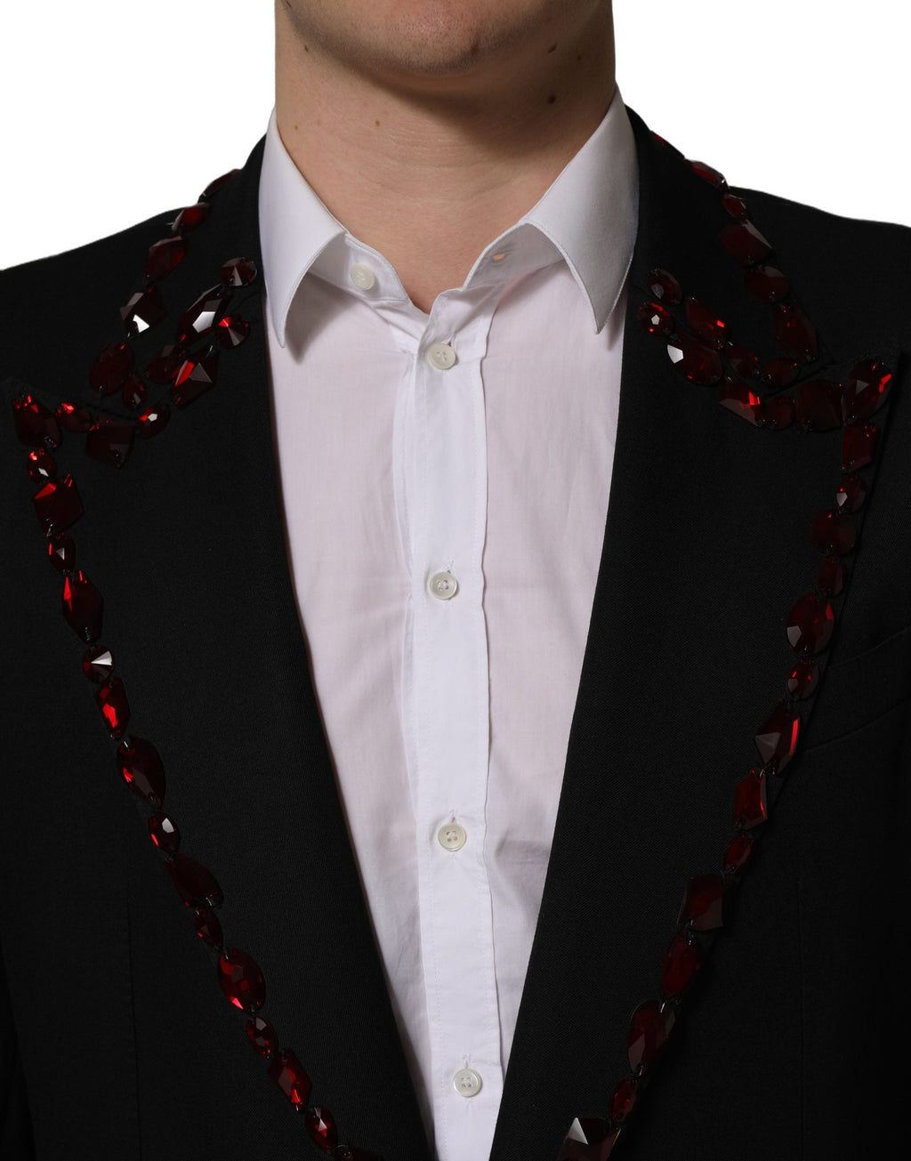 Dolce & Gabbana Black Crystal Embellished 2 Piece Suit