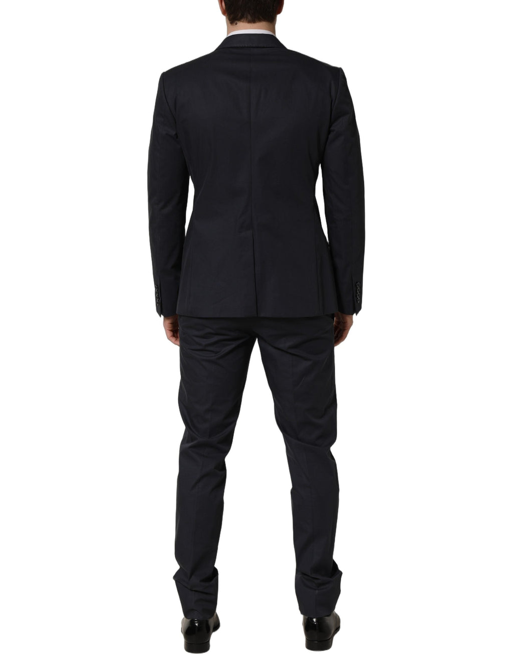 Dolce & Gabbana Blue Cotton Slim Fit Formal 2 Piece Men Suit