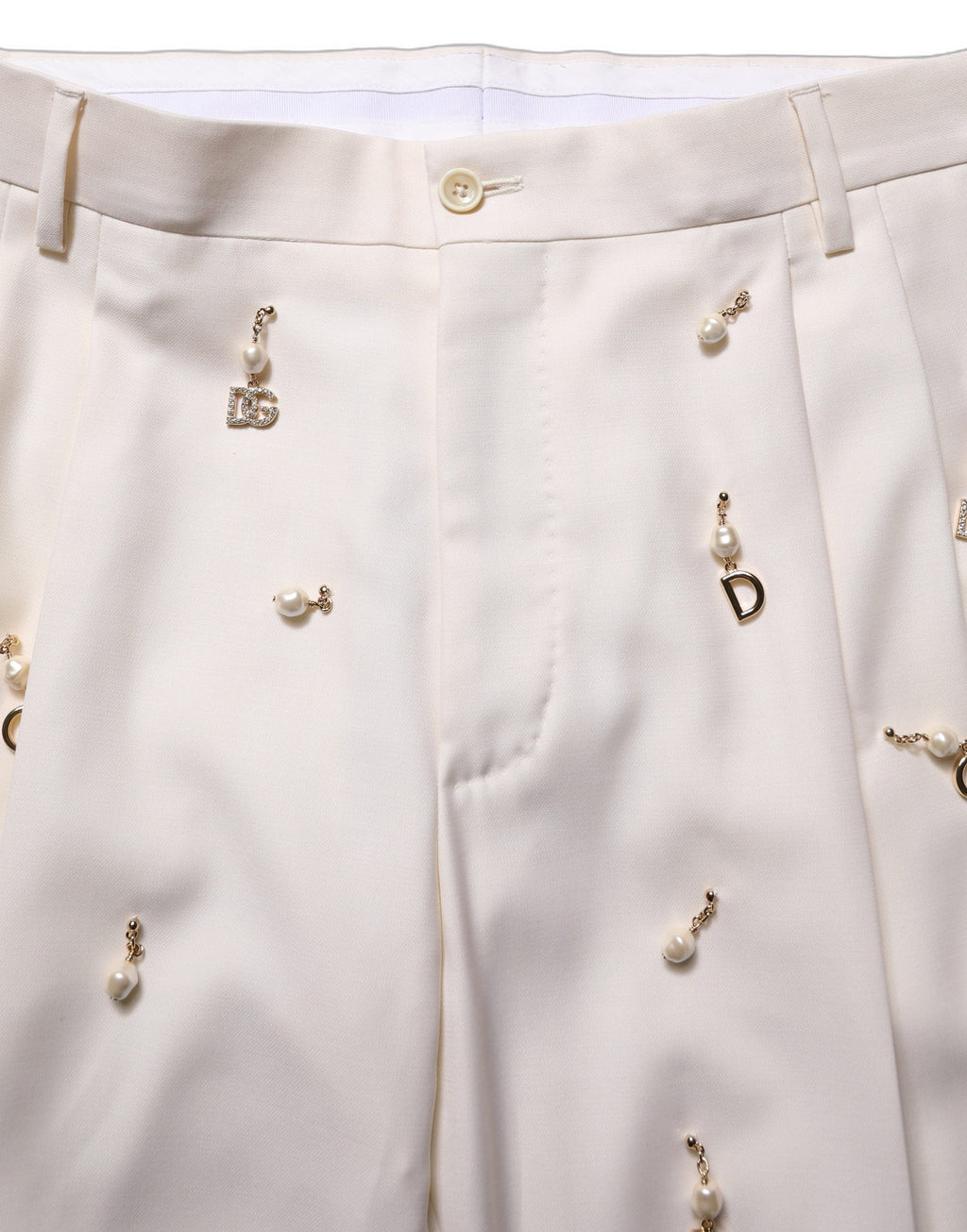 Dolce & Gabbana White Wool Slim Fit Formal 2 Piece Men Suit