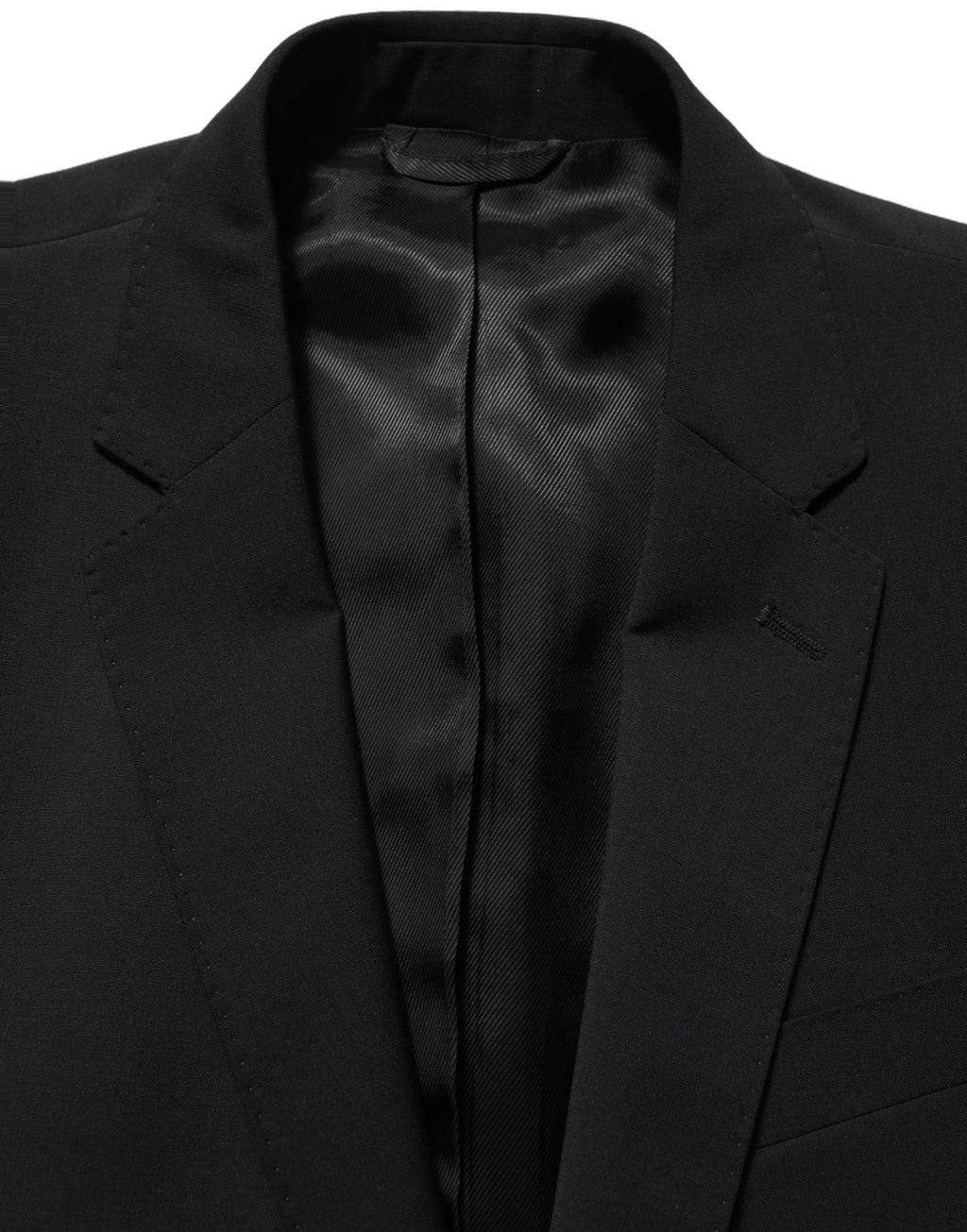 Dolce & Gabbana Black Wool Slim Fit Formal 2 Piece Men Suit