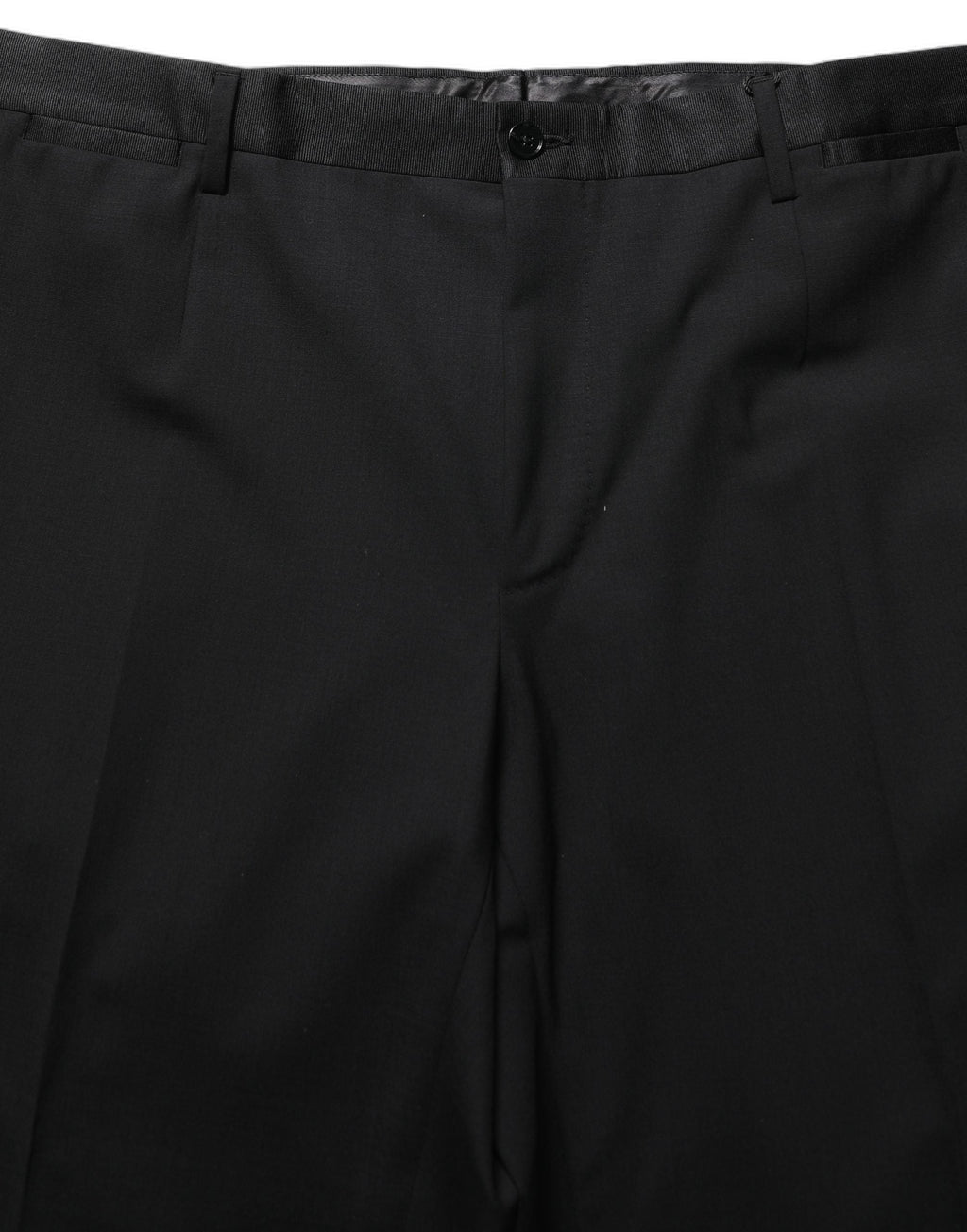 Dolce & Gabbana Black Wool Tapered Leg Dress Trouser Pants