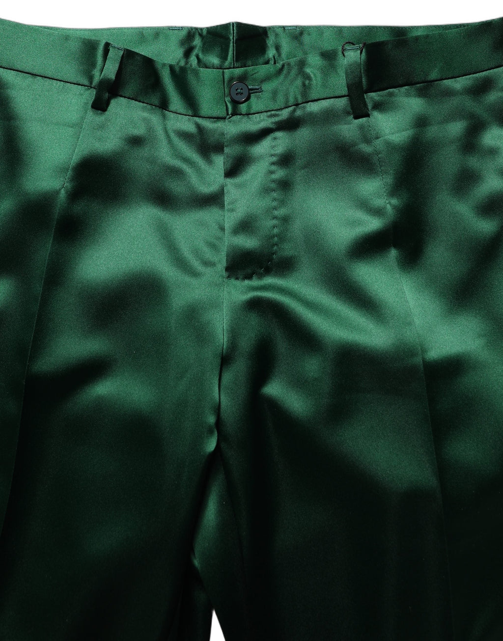 Dolce & Gabbana Dark Green Tapered Leg Dress Trouser Pants