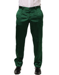 Dolce & Gabbana Dark Green Tapered Leg Dress Trouser Pants