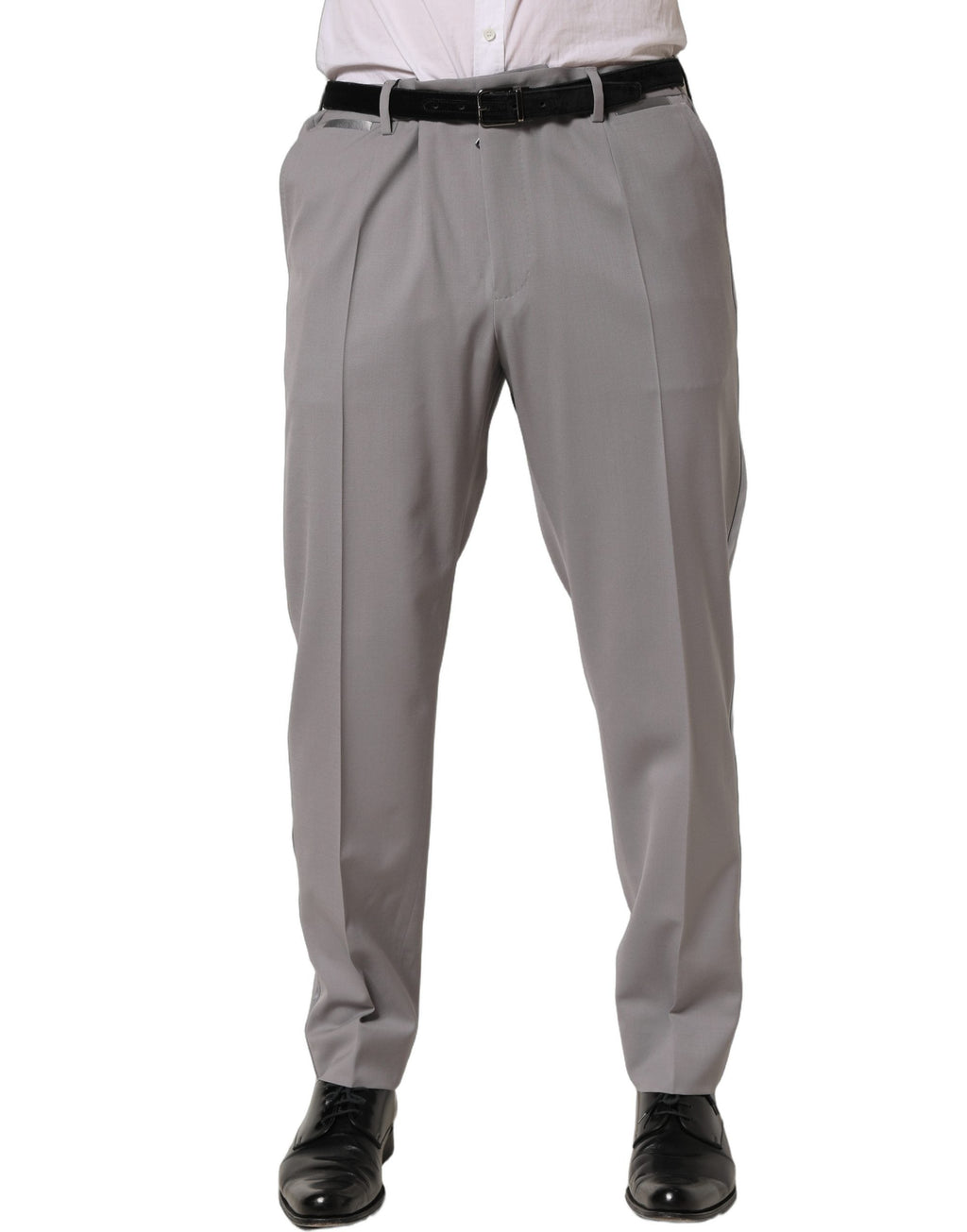 Dolce & Gabbana Gray Wool Tapered Men Dress Trouser Pants