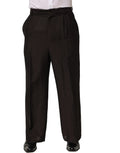 Dolce & Gabbana Brown Linen Straight Men Dress Trouser Pants