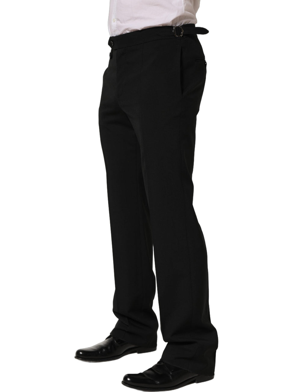 Dolce & Gabbana Black Tapered Leg Men Dress Trouser Pants