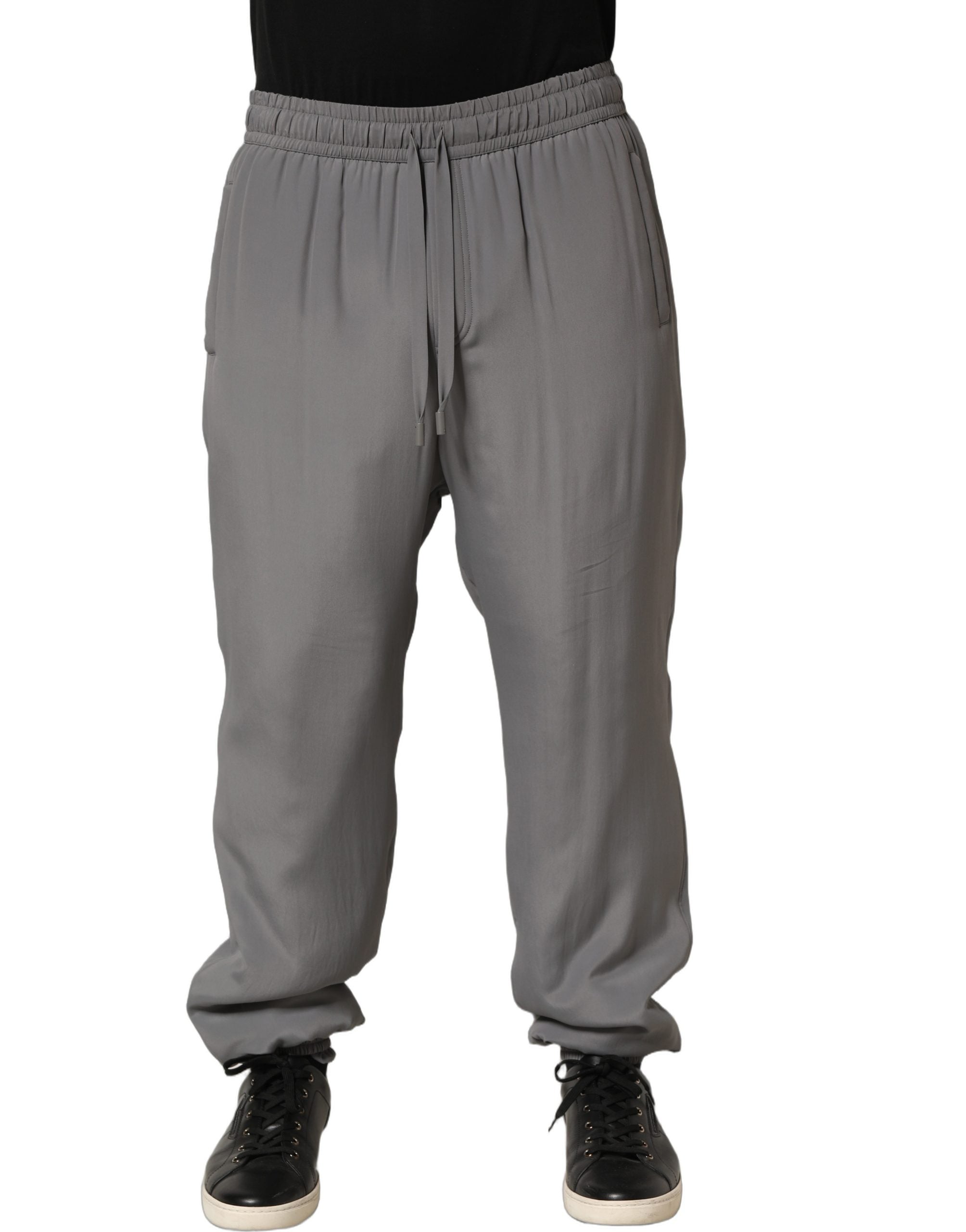 Dolce & Gabbana Gray Cotton Jogger Sweatpants Trouser Pants