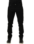 Dolce & Gabbana Black Cotton Stretch Skinny Men Denim Jeans