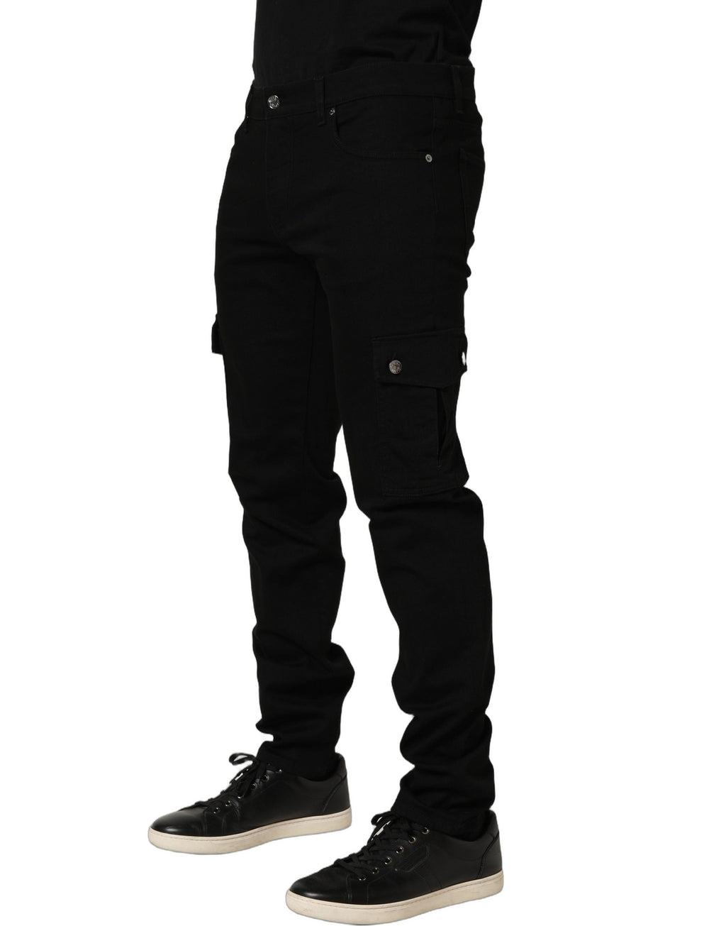 Dolce & Gabbana Black Cotton Stretch Skinny Men Denim Jeans