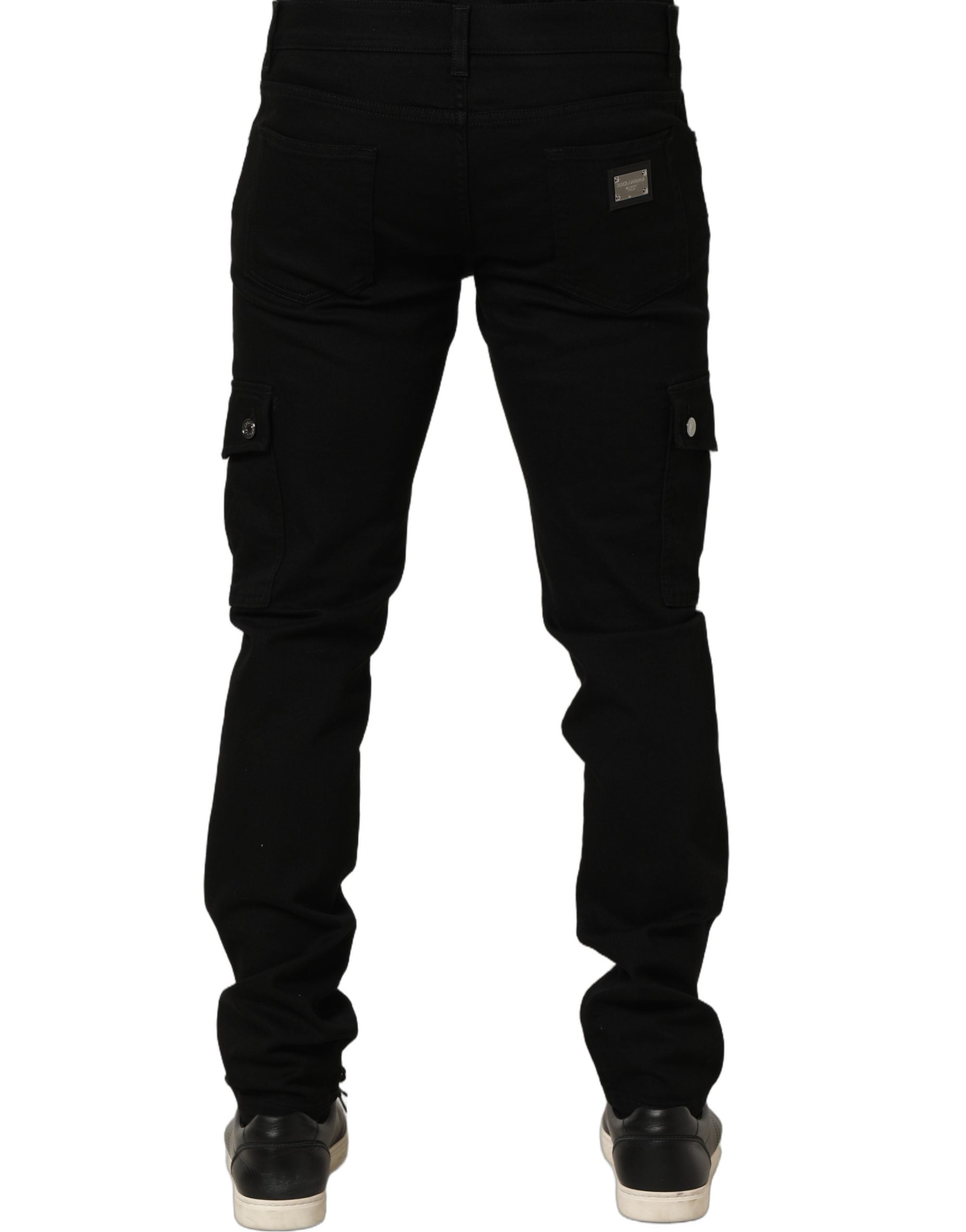 Dolce & Gabbana Black Cotton Stretch Skinny Men Denim Jeans