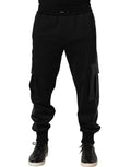 Dolce & Gabbana Black Mid Waist Cargo Jogger Sweatpants Pants