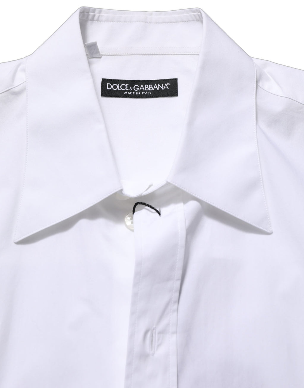Dolce & Gabbana White Cotton Sleeveless Formal Dress Shirt