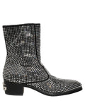 Dolce & Gabbana Black Crystal Embellished Ankle Boots Shoes