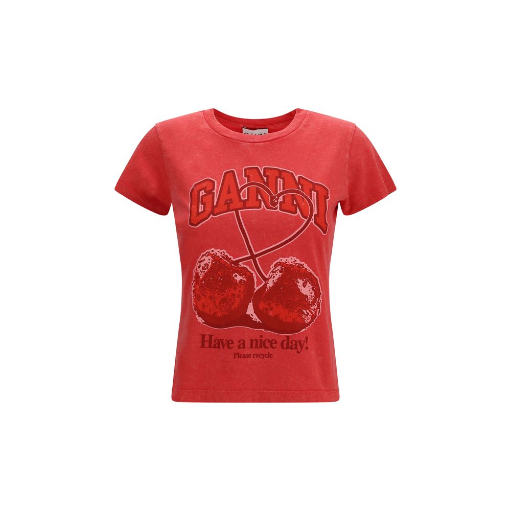Ganni Multicolor Cotton T-Shirt