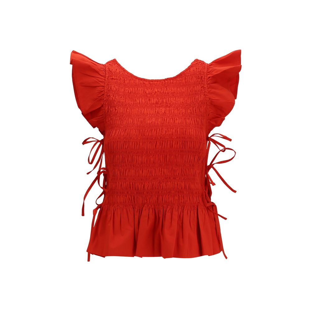 Ganni Multicolor Cotton Blouse