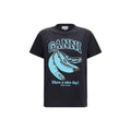 Ganni Black Cotton T-Shirt