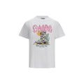 Ganni White Cotton T-Shirt