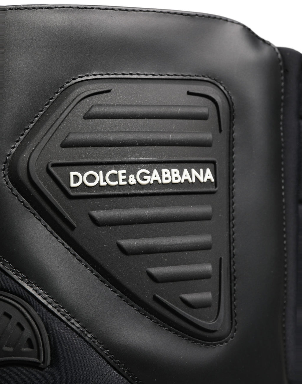 Dolce & Gabbana Black Leather Biker Mid Calf Men Boots Shoes